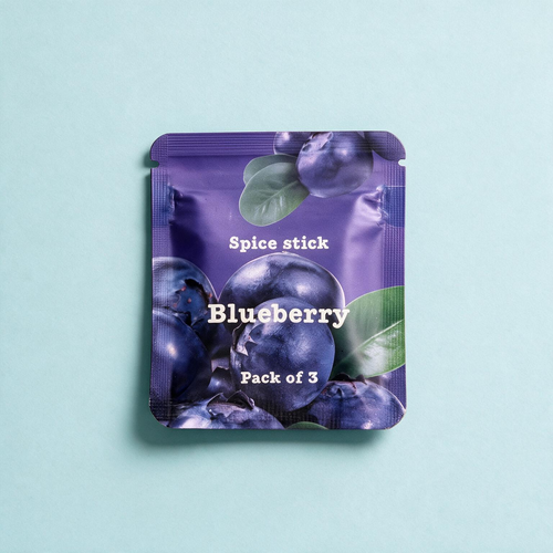 Verpackung QuitAir Spice Stick Blueberry – 3er-Pack, nikotin- und tabakfrei