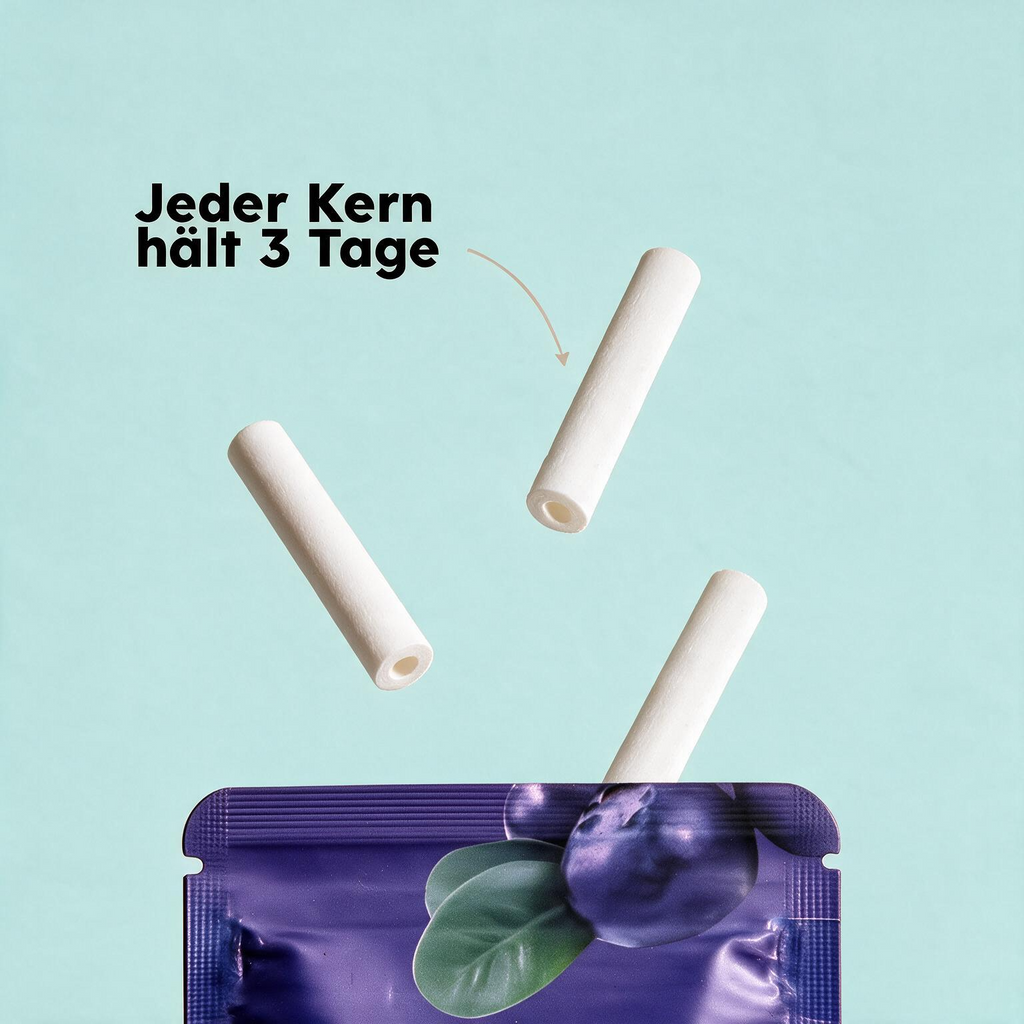 QuitAir Blueberry Aroma-Kerne – Hinweis: jeder Kern hält 3 Tage