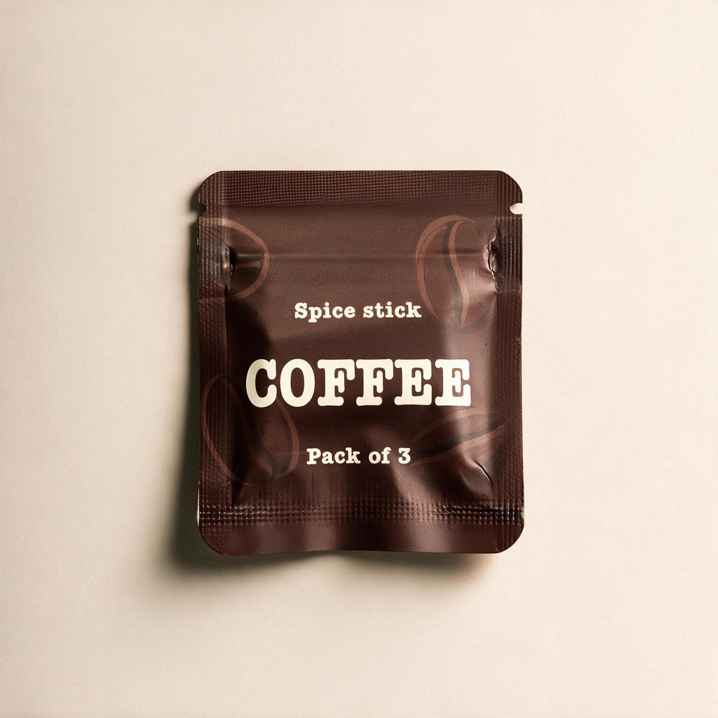 Verpackung QuitAir Spice Stick Coffee – 3er-Pack, nikotin- und tabakfrei