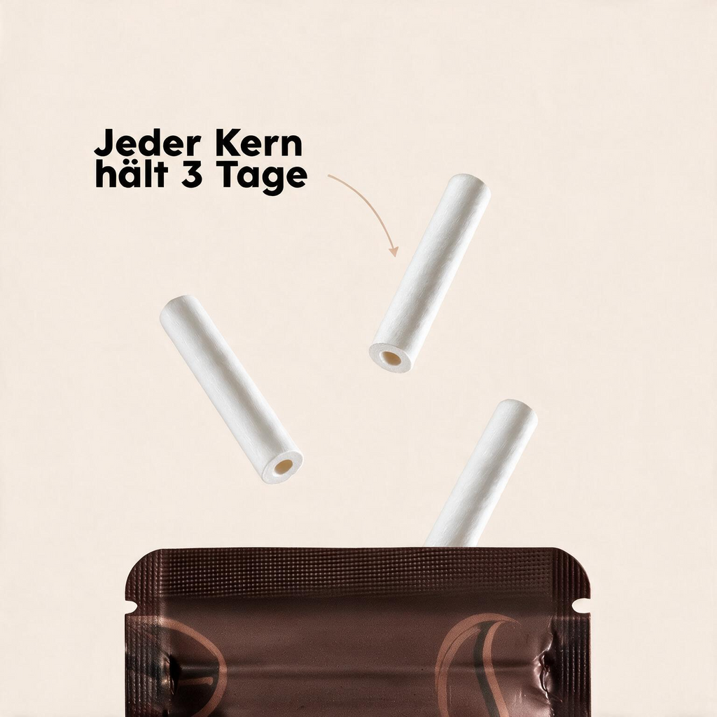 QuitAir Coffee Aroma-Kerne – Hinweis: jeder Kern hält 3 Tage