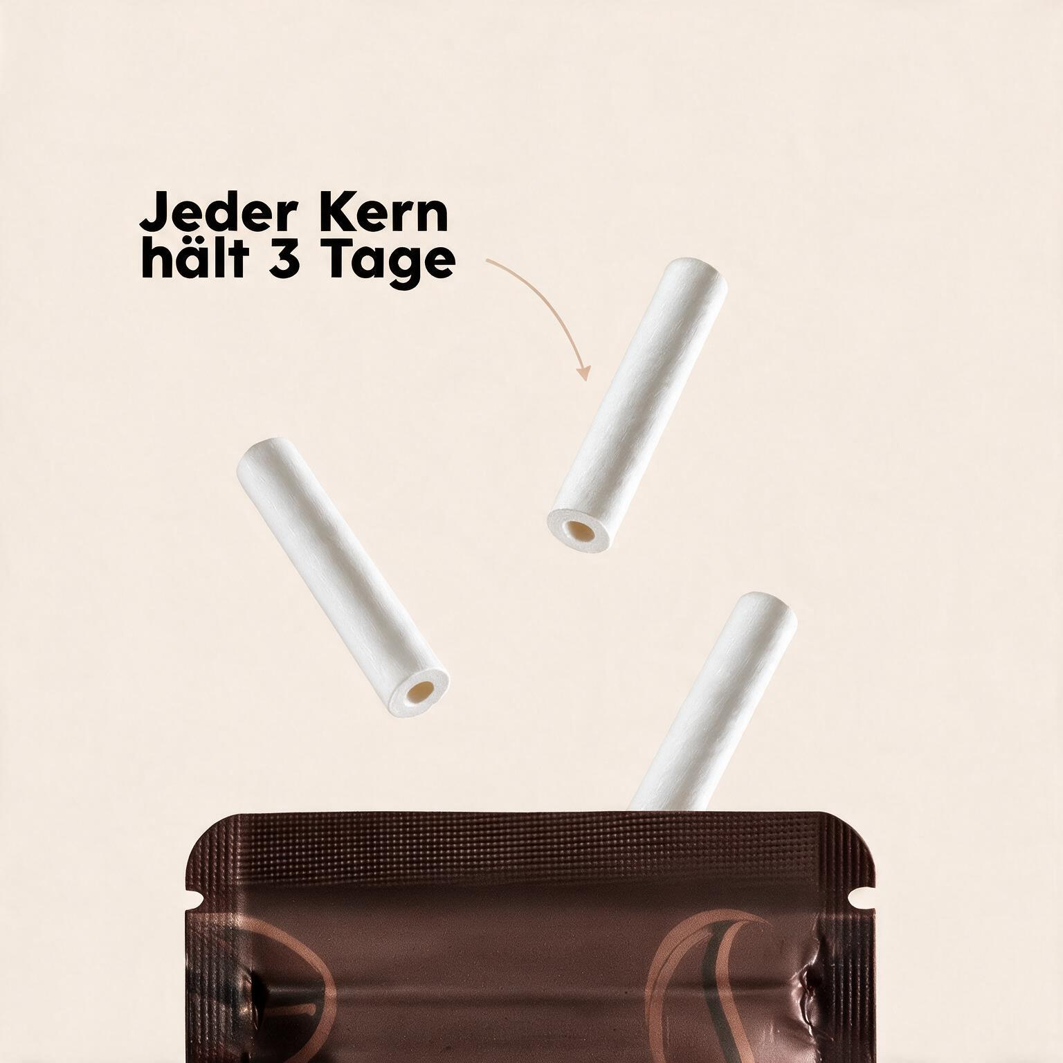 QuitAir Coffee Aroma-Kerne – Hinweis: jeder Kern hält 3 Tage