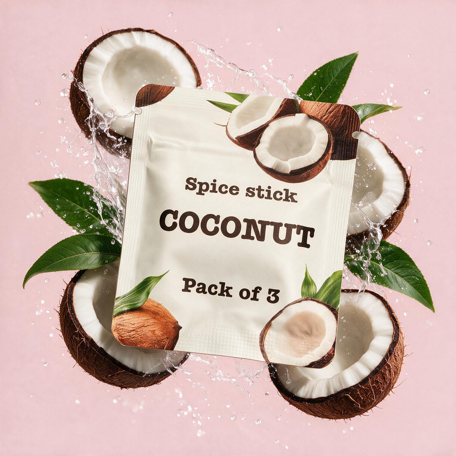 QuitAir Spice Stick Coconut – nikotinfreie Aroma-Kerne im 3er-Pack mit frischer Kokosnuss