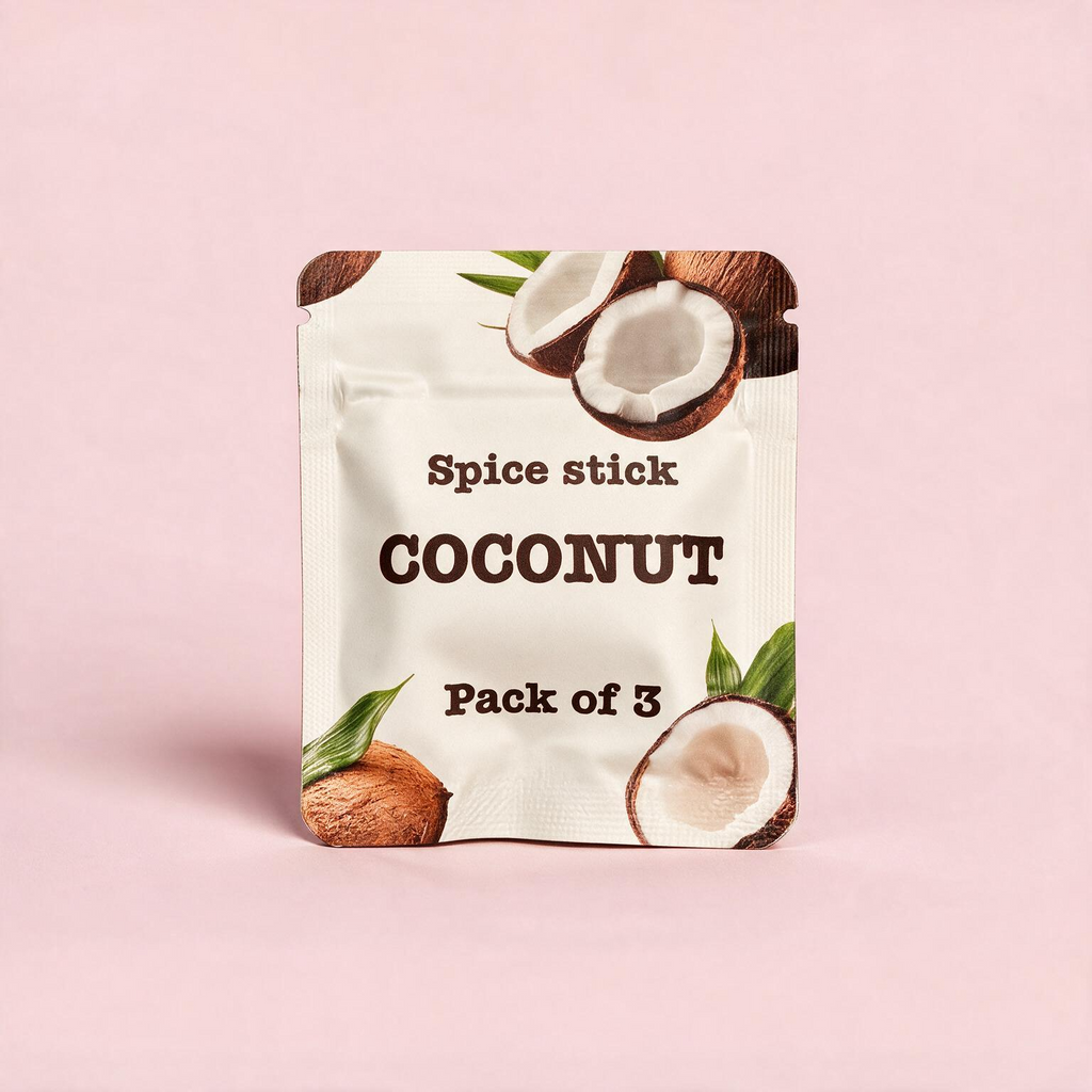 Verpackung QuitAir Spice Stick Coconut – 3er-Pack, nikotin- und tabakfrei
