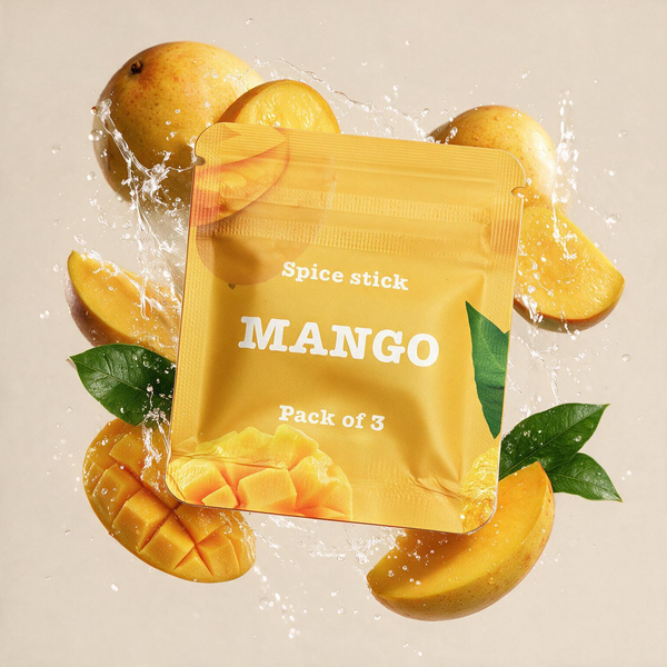 QuitAir Spice Stick Mango – nikotinfreie Aroma-Kerne im 3er-Pack mit frischen Mangostücken