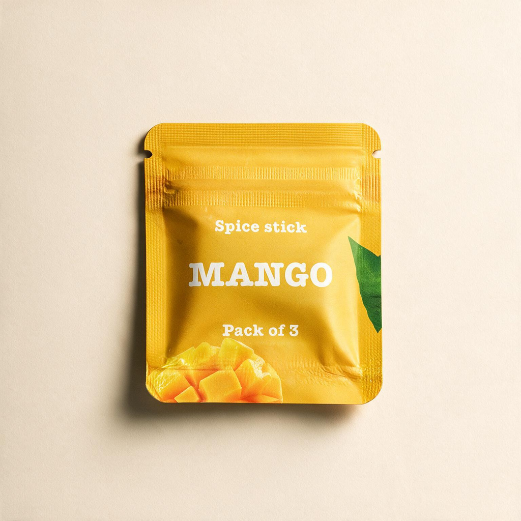 Verpackung QuitAir Spice Stick Mango – 3er-Pack, nikotin- und tabakfrei