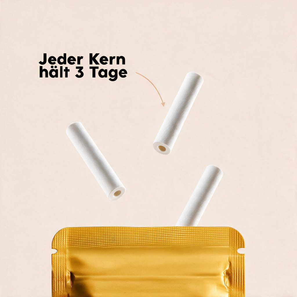 QuitAir Mango Aroma-Kerne – Hinweis: jeder Kern hält 3 Tage