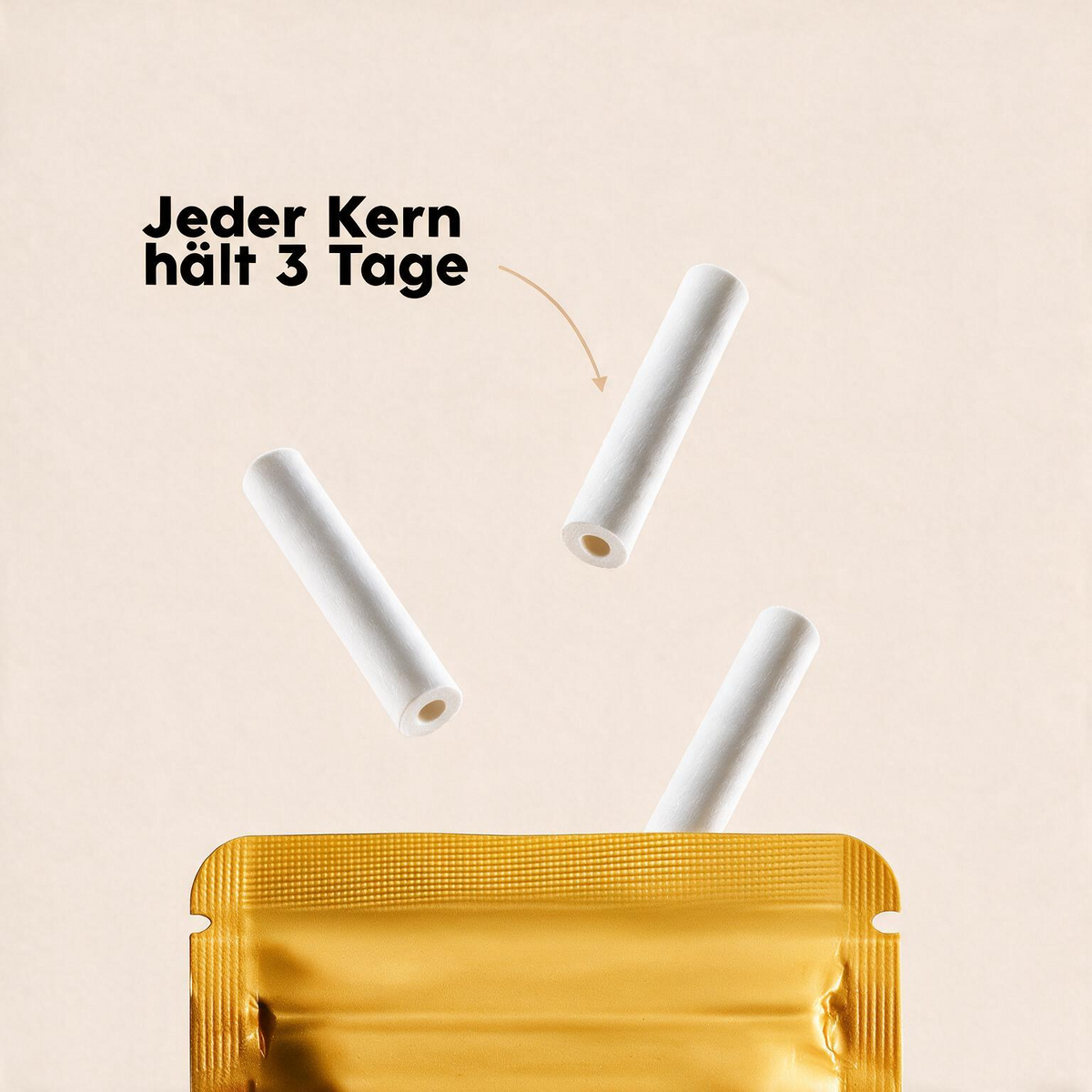 QuitAir Mango Aroma-Kerne – Hinweis: jeder Kern hält 3 Tage