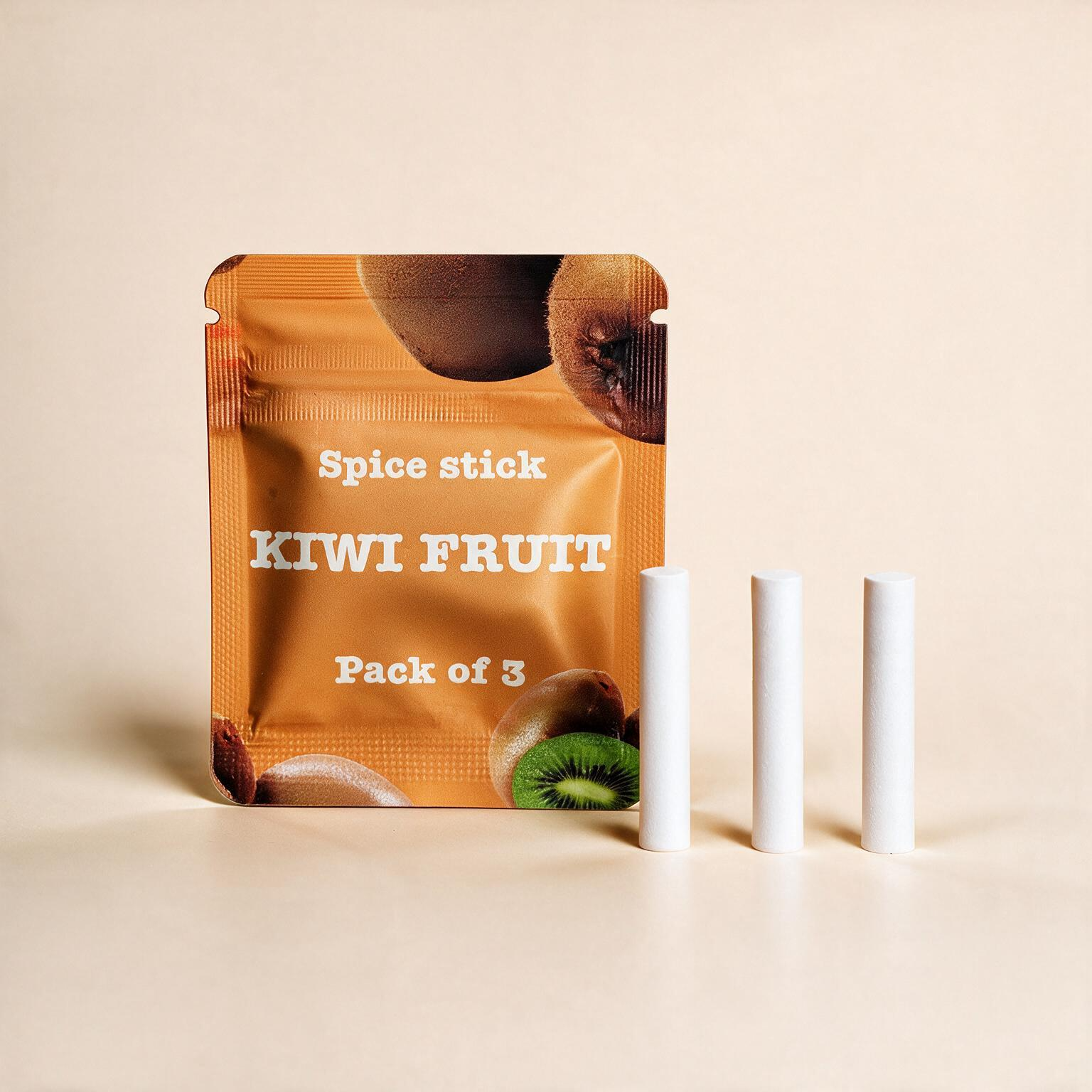 QuitAir Kiwi Verpackung mit drei einzelnen Aroma-Kernen daneben
