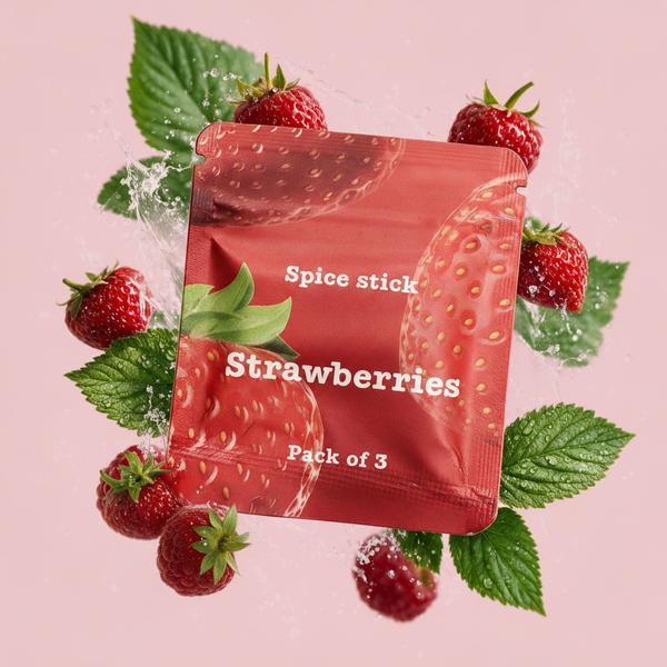 QuitAir Spice Stick Strawberry – nikotinfreie Aroma-Kerne im 3er-Pack mit frischen Erdbeeren