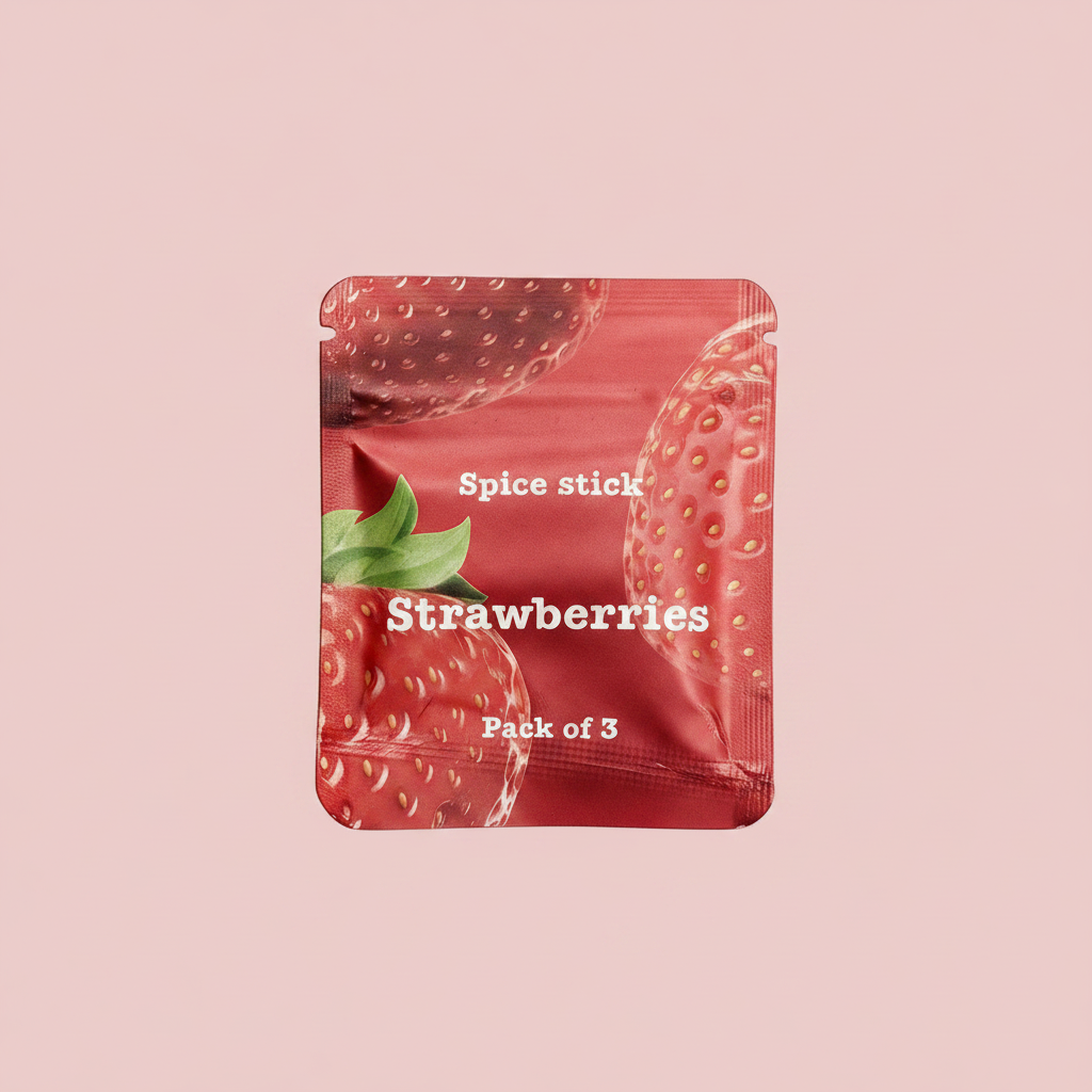 Verpackung QuitAir Spice Stick Strawberry – 3er-Pack, nikotin- und tabakfrei