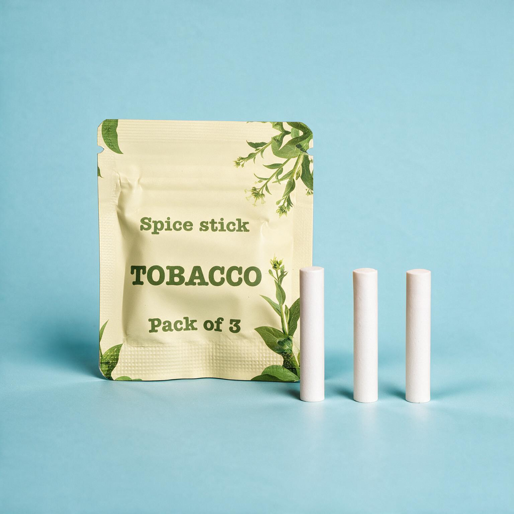 QuitAir Original Tobacco Verpackung mit drei einzelnen Aroma-Kernen daneben